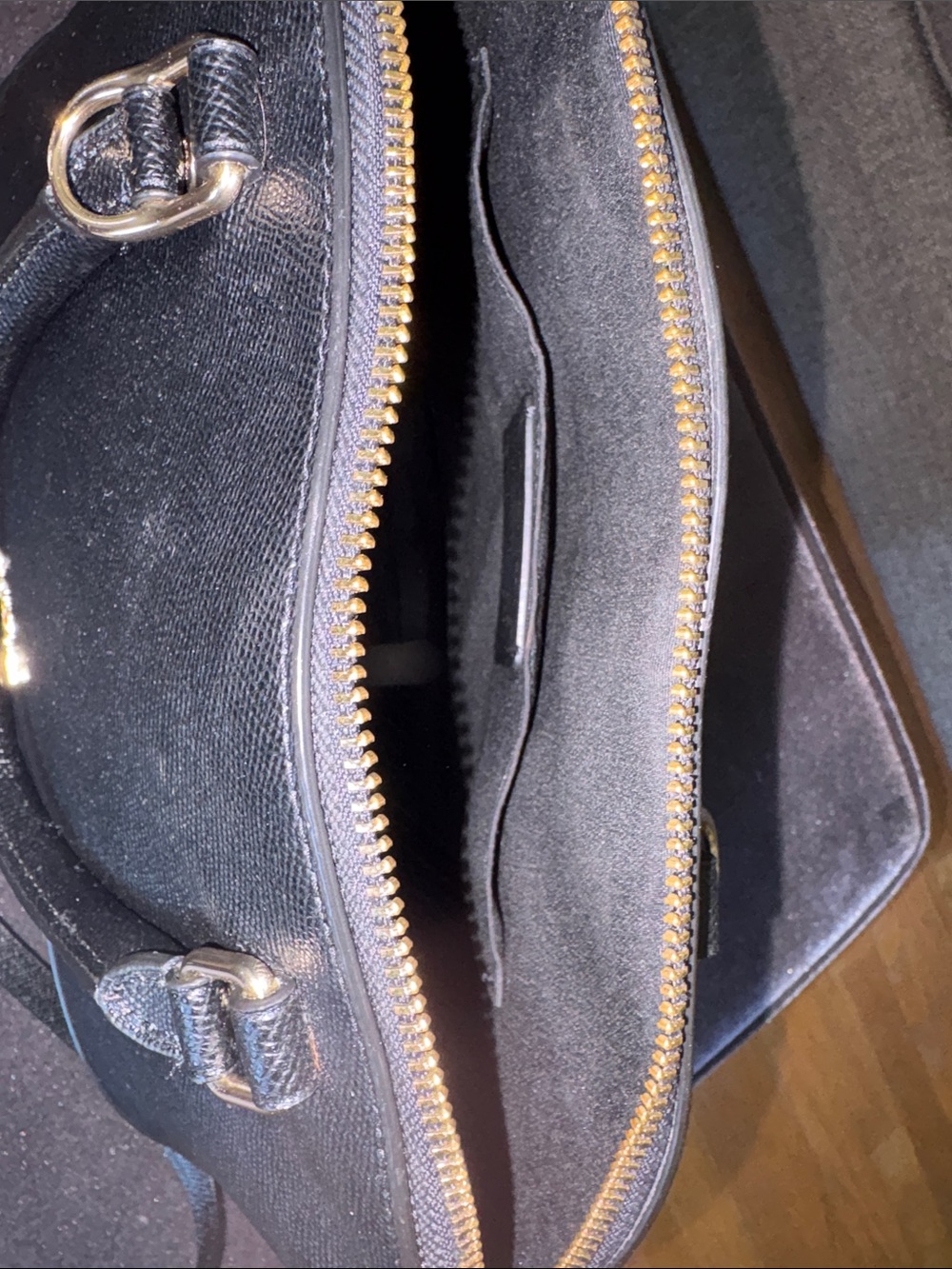 Coach Black Leather Dome Satchel with Gold Hardware and Detachable Strap - Picture 8 of 11